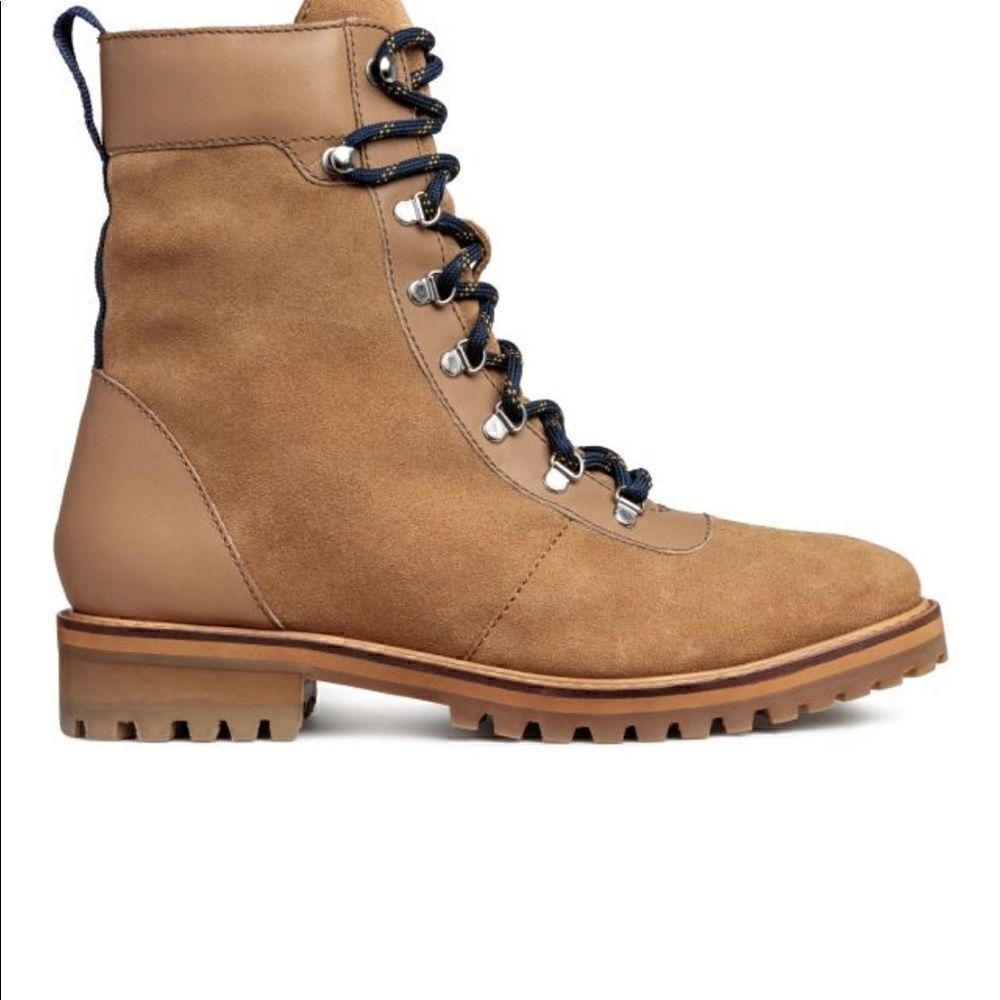 H & M suede lace up boots.  Size 8